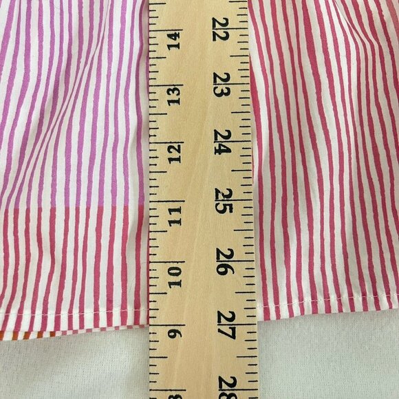 Anthropologie Maeve Gable Tiered Tunic Square Neck Puff Sleeves Top Pink -Small - Picture 13 of 15